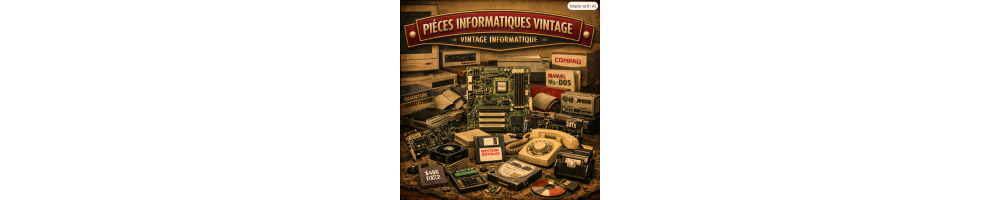 Les pièces informatiques vintage sont les composants essentiels des ordinateurs des années 80, 90 et 2000. Elles permettent de restaurer, réparer ou compléter des machines anciennes tout en conservant leur authenticité. Chaque pièce est testée et sélectio