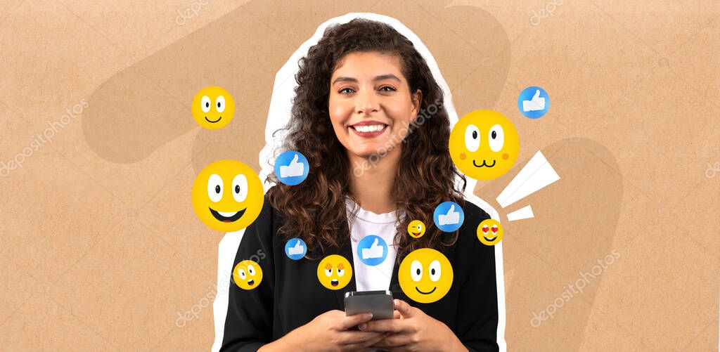 Visuels adaptés aux réseaux sociaux affichés sur un smartphone